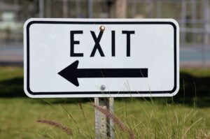 Social media exit sign